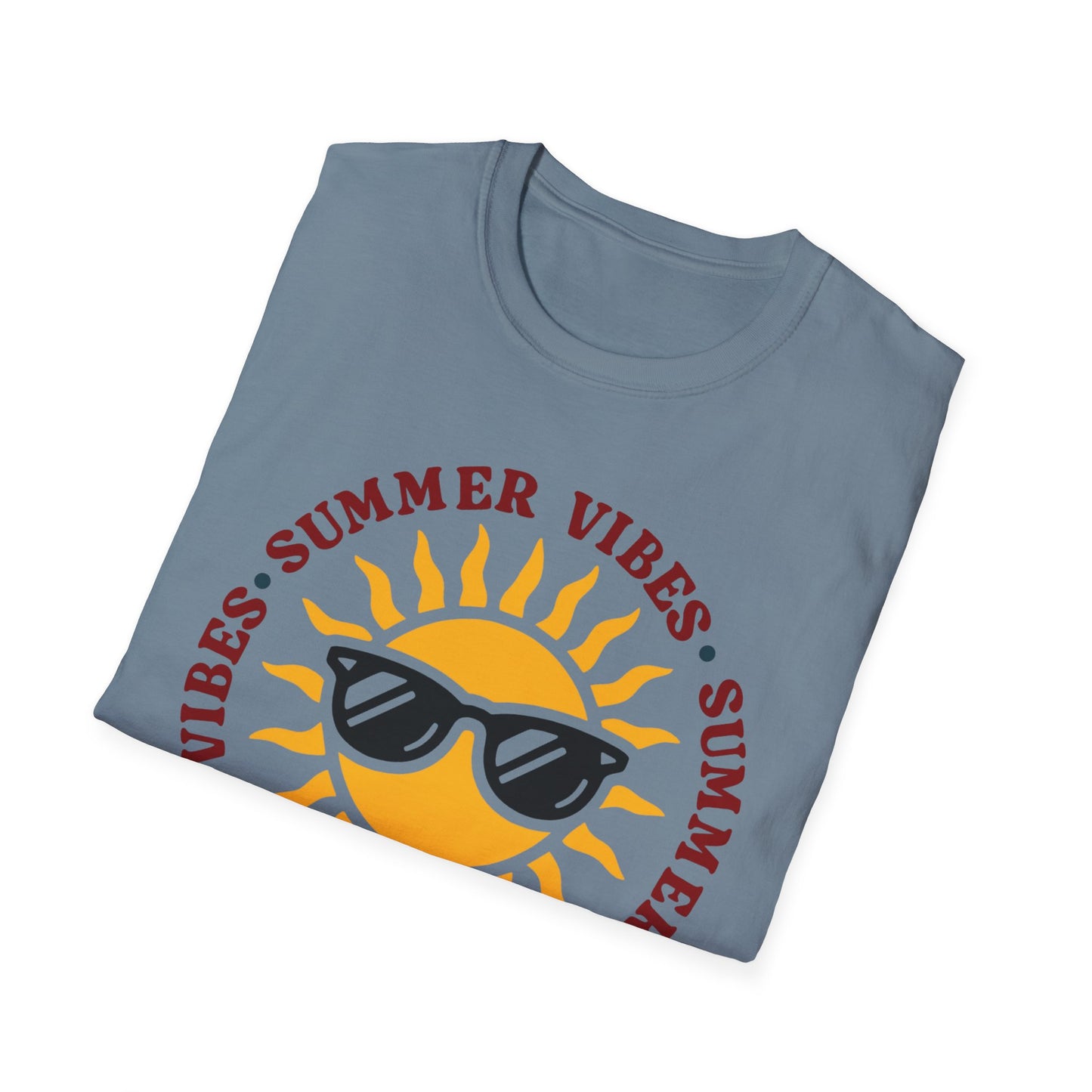Summer Vibes – Bright Yellow Sun Tee