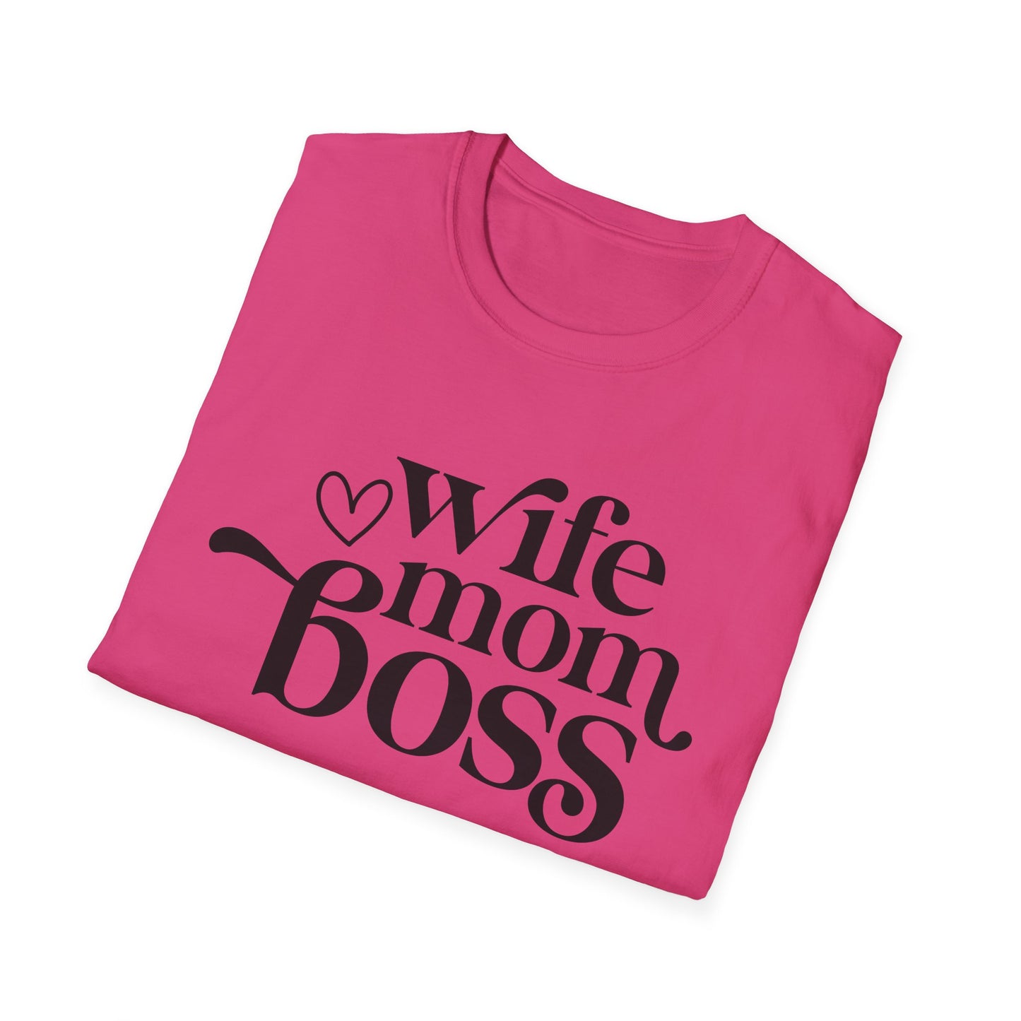 Wife Mom Boss T-Shirt, Women's Empowerment Tee, Gift for Moms, Casual Wear, Perfect for Mother's Day