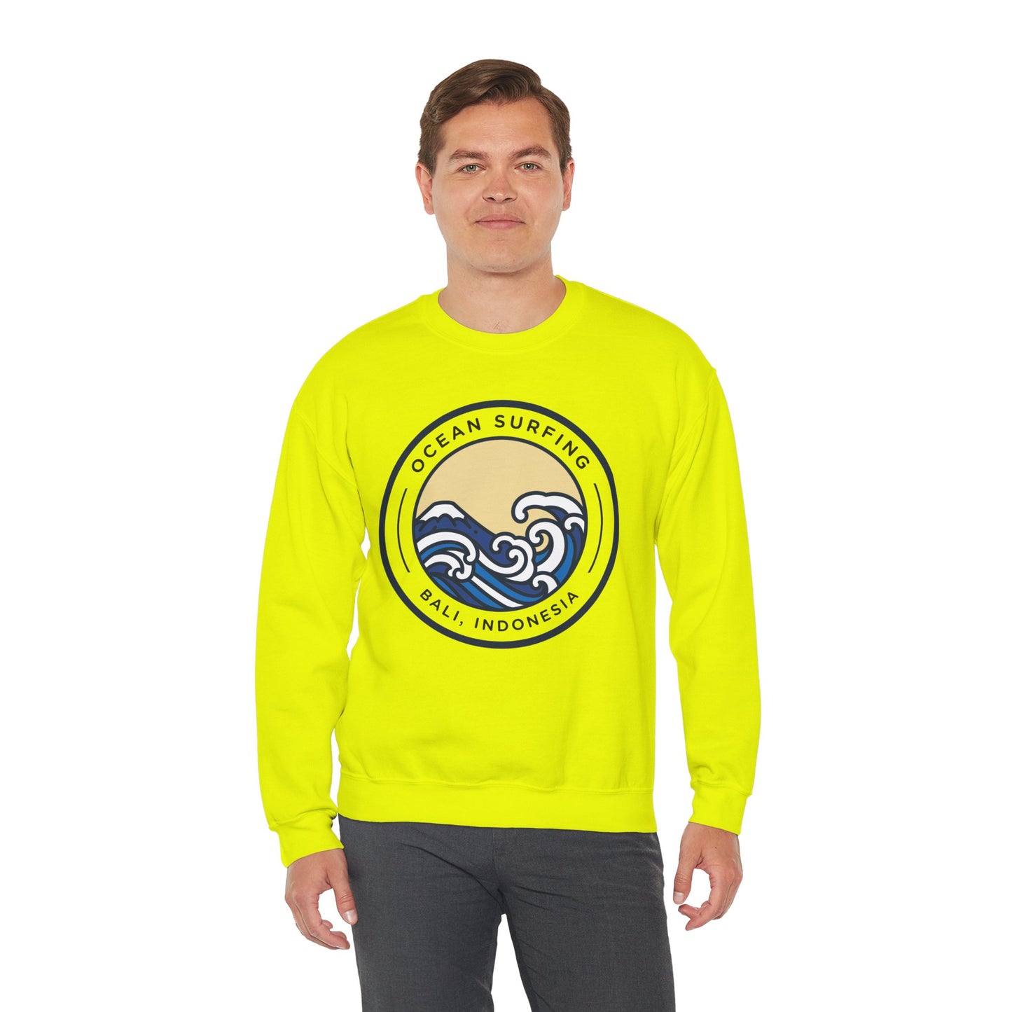 Ocean Surfing Bali Crewneck Sweatshirt - Unisex Heavy Blend
