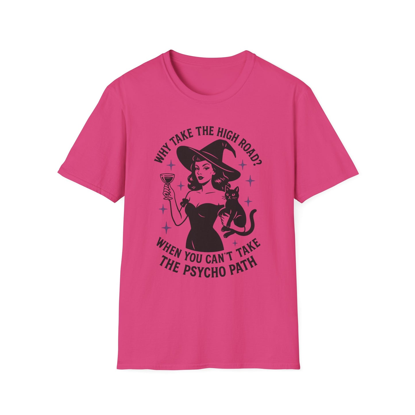 Witty Halloween T-Shirt, Funny Witch Shirt, Unisex Graphic Tee, Spooky Cat Top, Halloween Costume, Gift for Friends