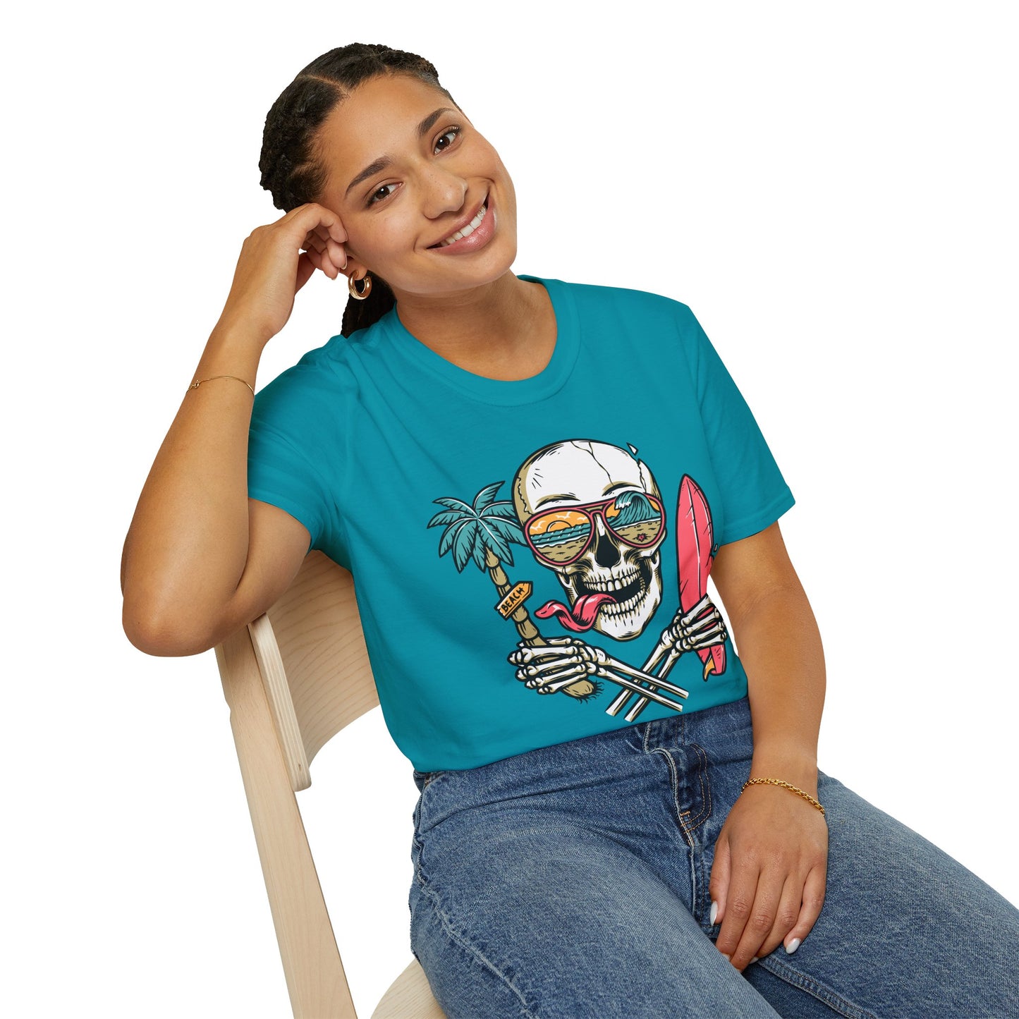 Beach Skull Graphic T-Shirt