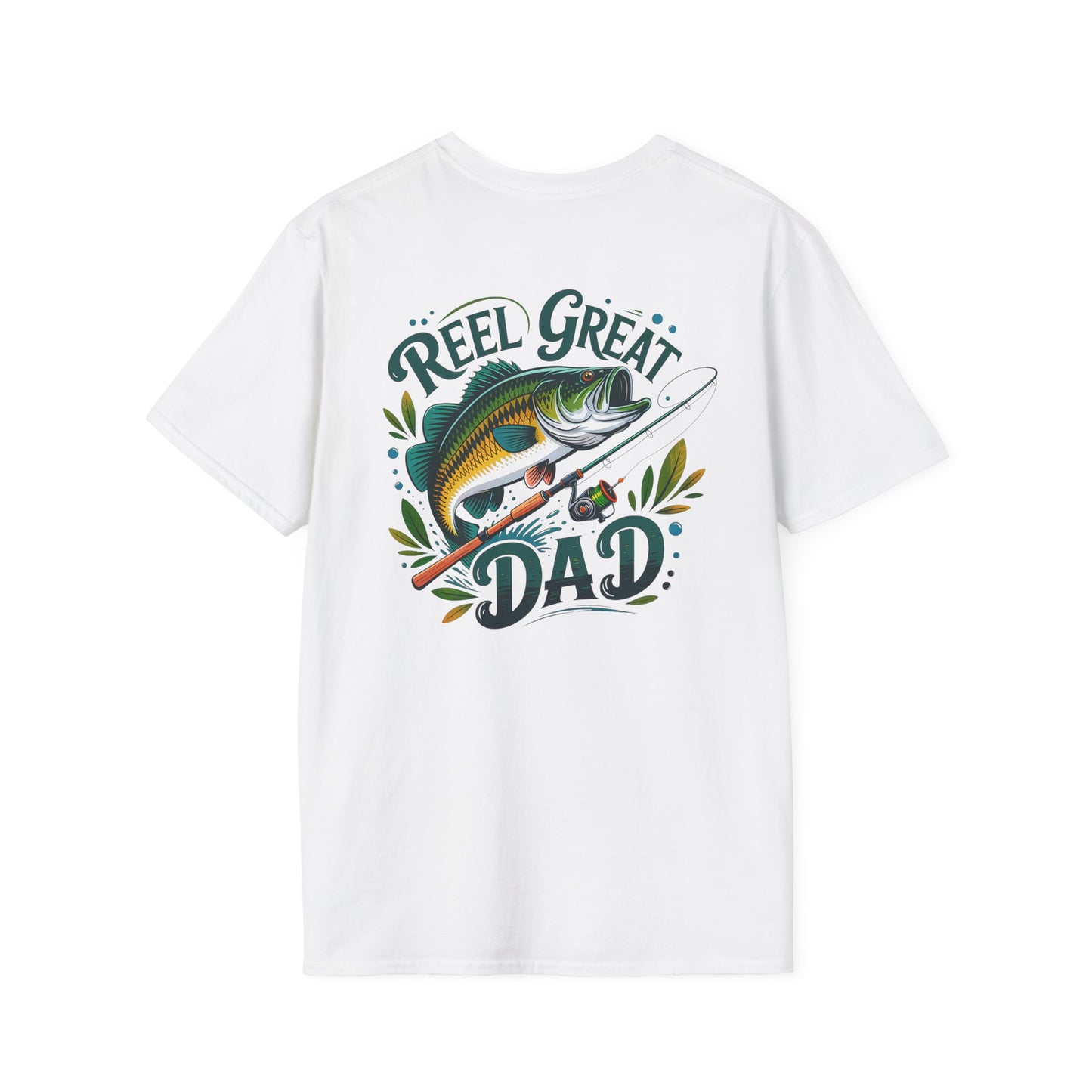 Reel Great Dad T-Shirt, Fishing Gift, Father's Day Tee, Outdoor Apparel, Casual Wear, Unisex Softstyle Shirt