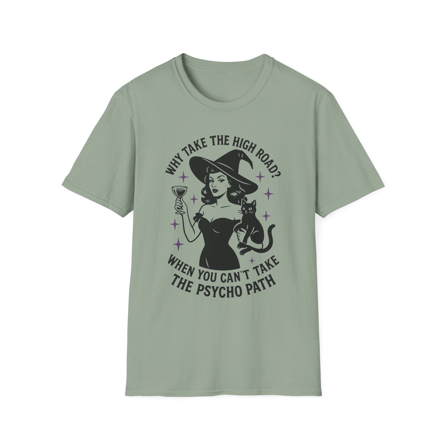 Witty Halloween T-Shirt, Funny Witch Shirt, Unisex Graphic Tee, Spooky Cat Top, Halloween Costume, Gift for Friends
