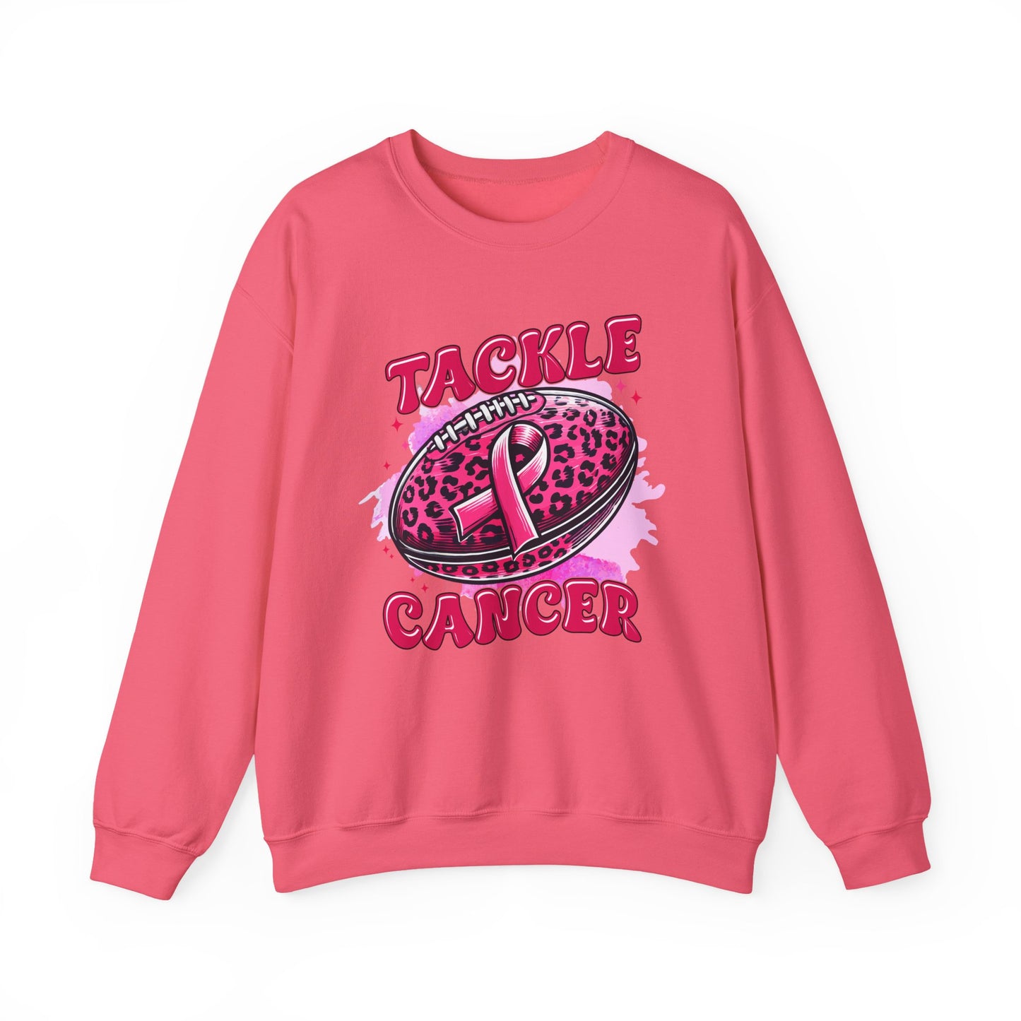 Breast Cancer Awareness Crewneck Sweatshirt | Tackle Cancer Apparel, Football Fan Wear, Pink Ribbon