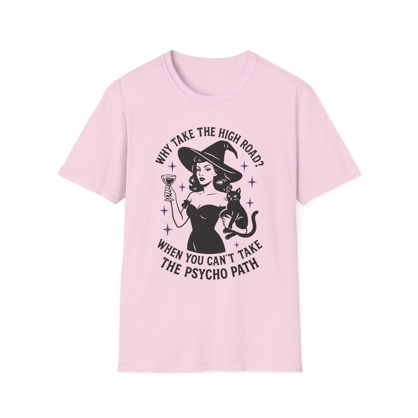 Witty Halloween T-Shirt, Funny Witch Shirt, Unisex Graphic Tee, Spooky Cat Top, Halloween Costume, Gift for Friends
