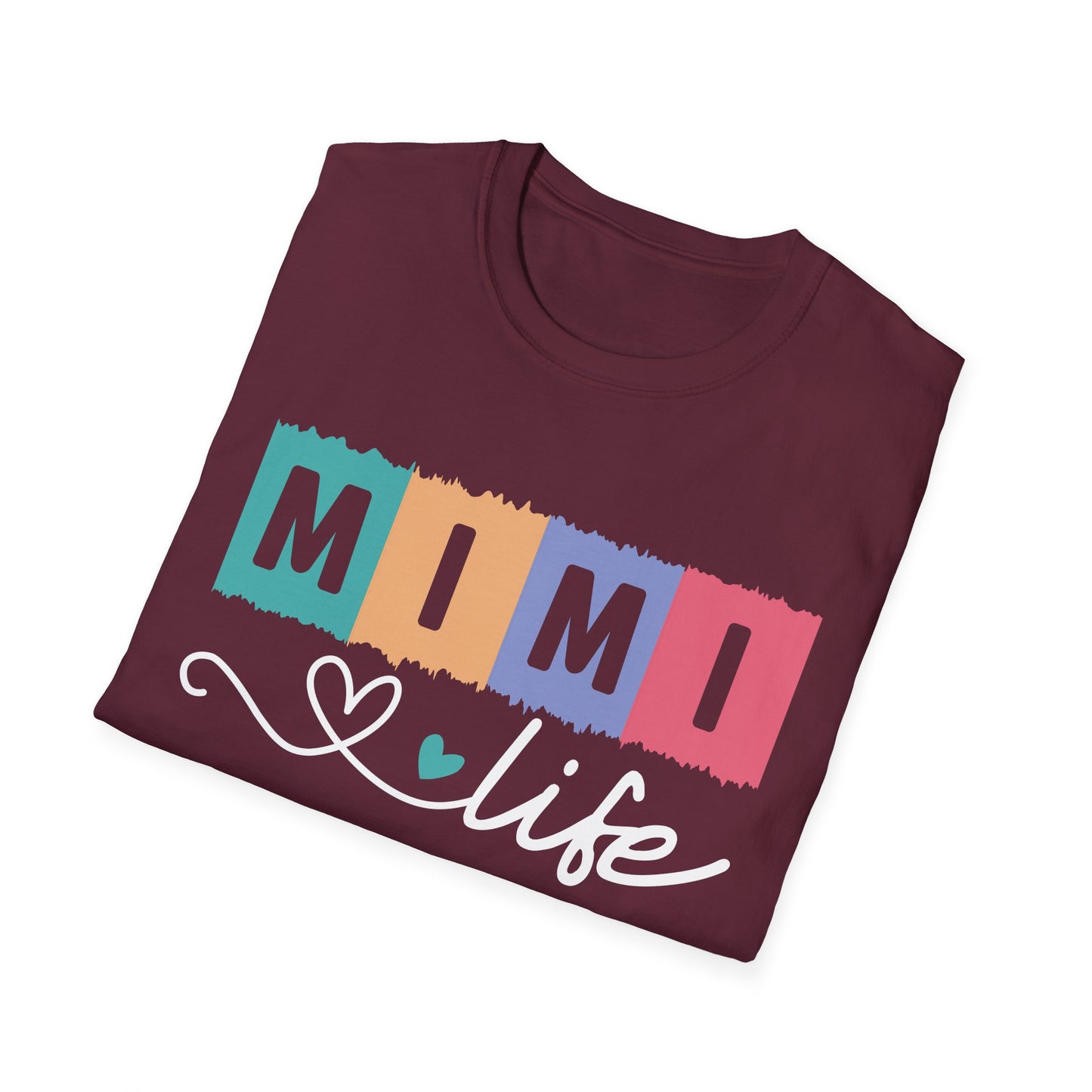 Colorful 'MIMI' Unisex Softstyle T-Shirt | Fun Gift for Mother's Day, Birthday, Casual Wear, Unique Family Tee, Comfortable Everyday Shirt