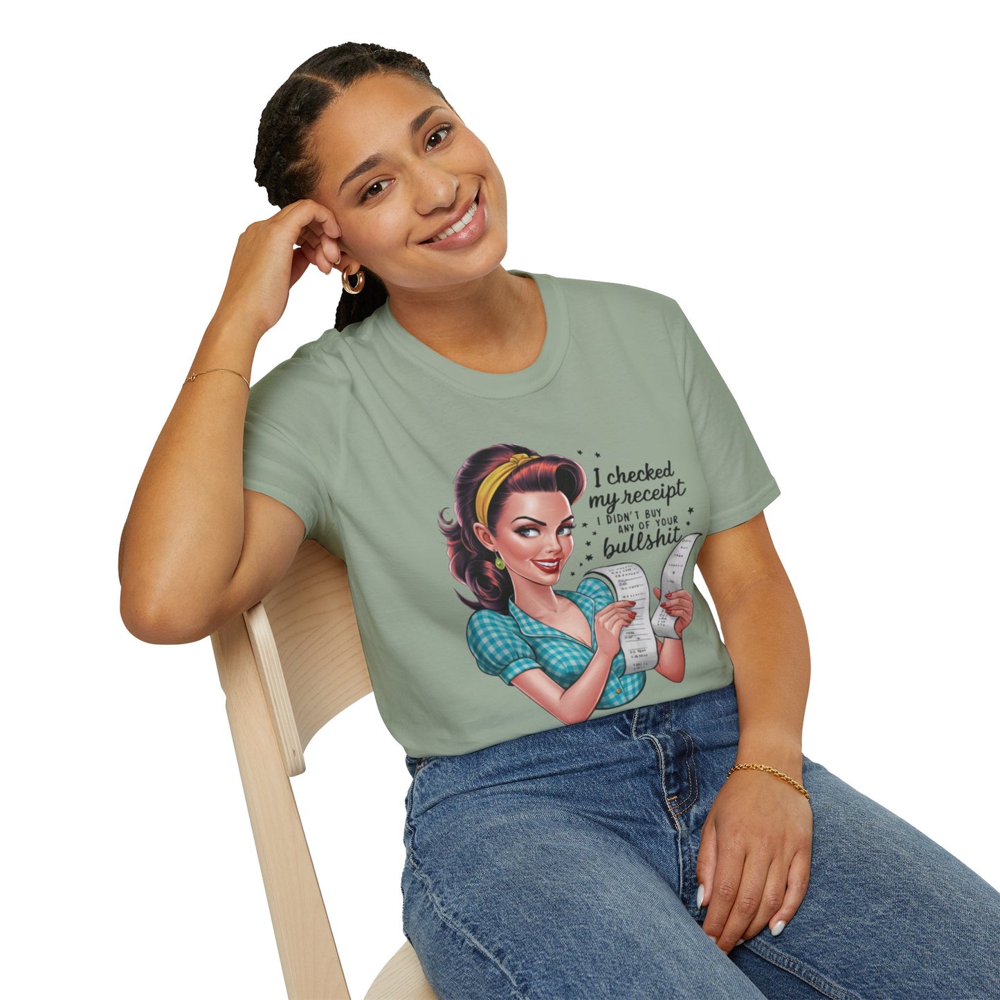 Funny Receipt T-Shirt - 'I Checked My Receipt' Graphic Tee for Casual Wear