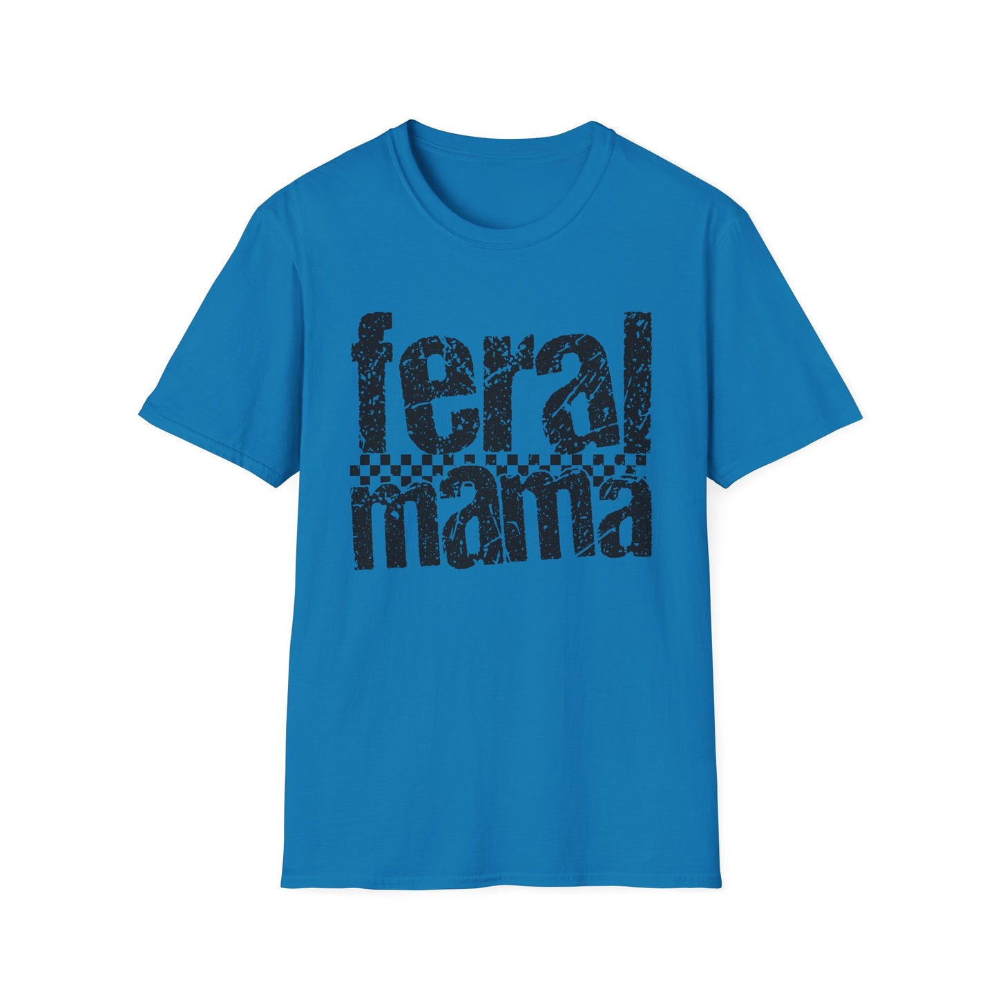 Feral Mama Unisex Softstyle T-Shirt, Funny Gift for Moms, Casual Wear, Graphic Tee, Mother's Day Present, Everyday Comfort