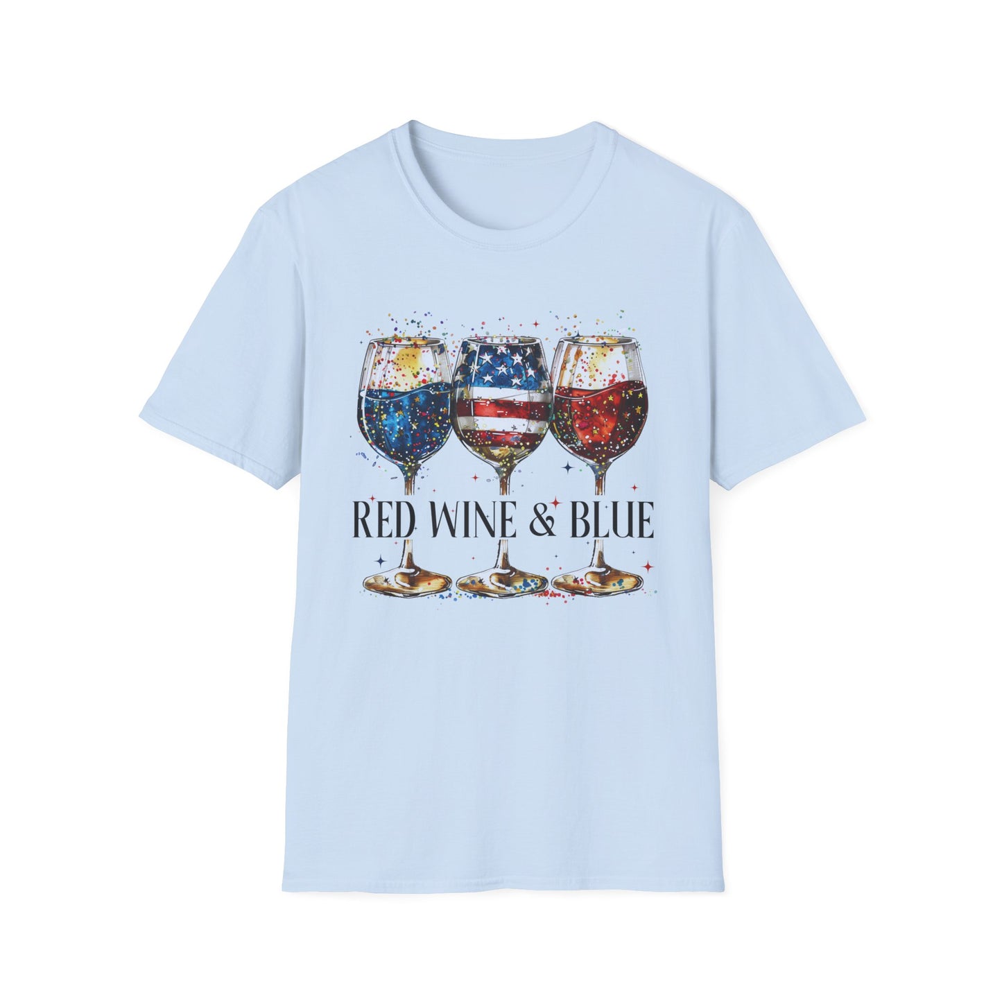 Patriotic Red Wine & Blue - T-Shirt