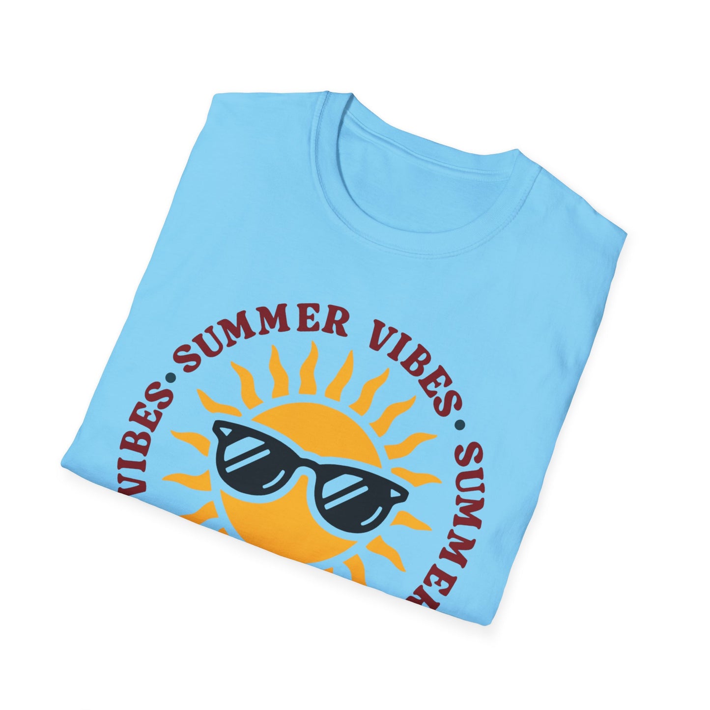 Summer Vibes – Bright Yellow Sun Tee