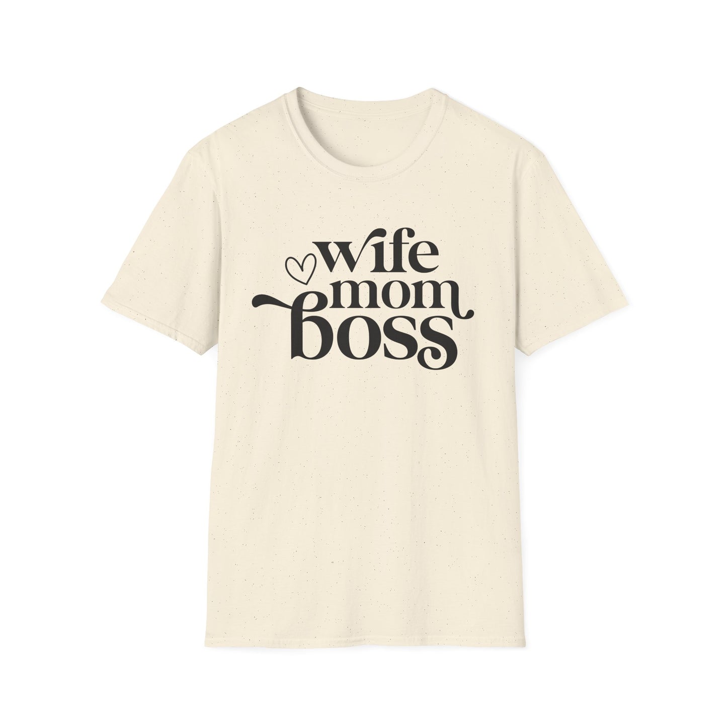 Wife Mom Boss T-Shirt, Women's Empowerment Tee, Gift for Moms, Casual Wear, Perfect for Mother's Day