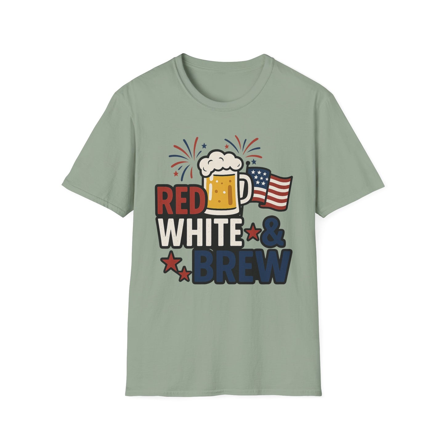 Red, White & Brew T-Shirt - Perfect for BBQs and Celebrations