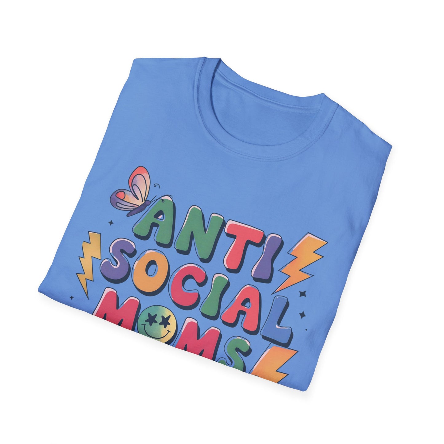 Anti Social Moms Club - Trendy Graphic Tee for Moms