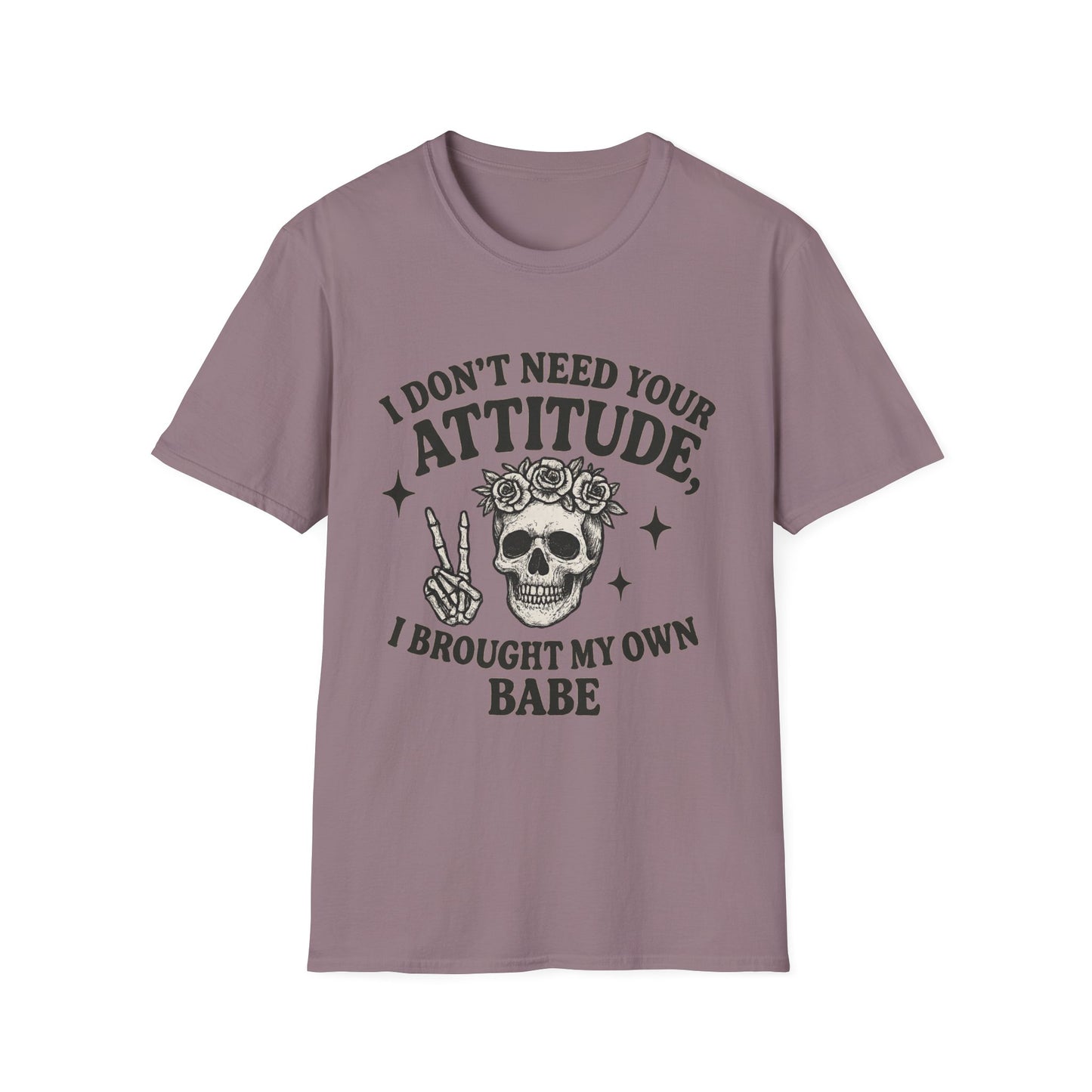 Attitude Skull Graphic Tee, Edgy Gift, Hipster Fashion, Festival Outfit, Statement Top