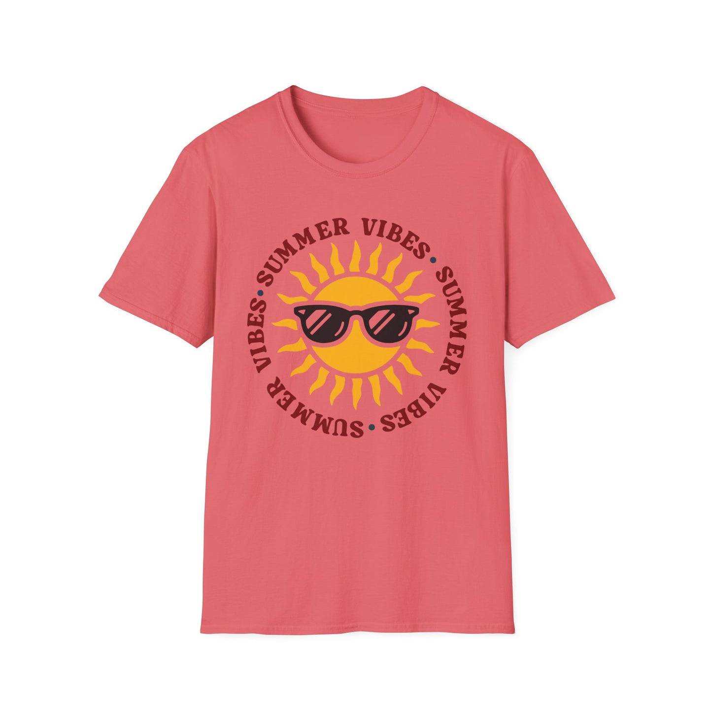 Summer Vibes – Bright Yellow Sun Tee