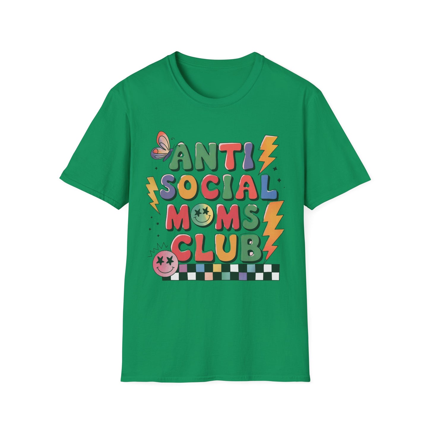 Anti Social Moms Club - Trendy Graphic Tee for Moms
