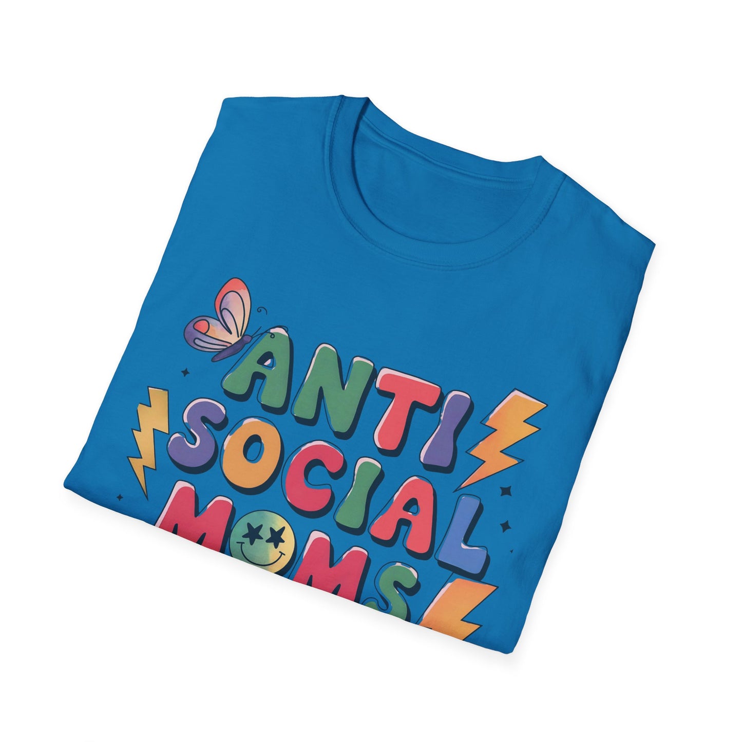 Anti Social Moms Club - Trendy Graphic Tee for Moms