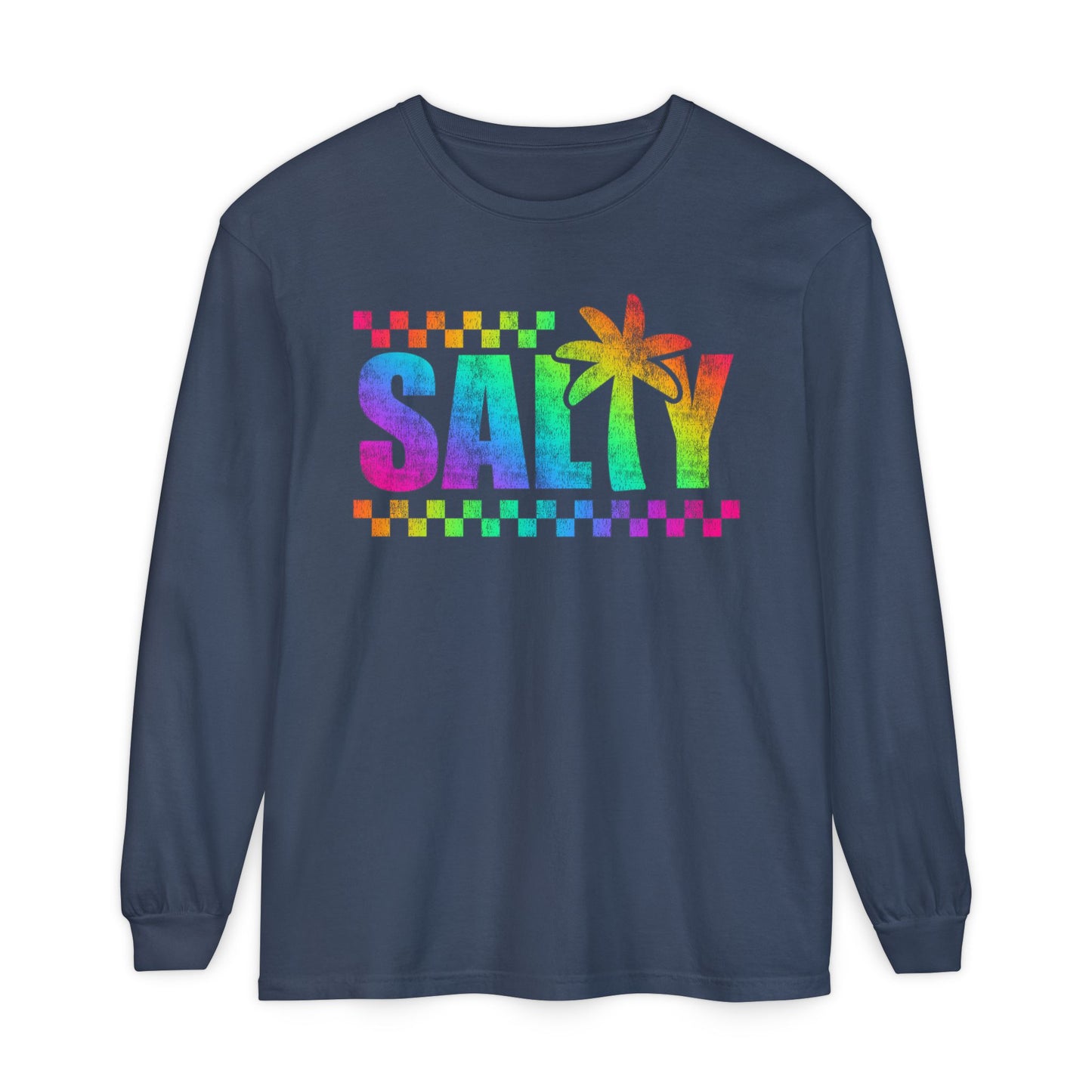 Colorful Long Sleeve T-Shirt | Summer Vibes, Beachwear, Unisex Fashion, Gift for Her/Him, Casual Wear