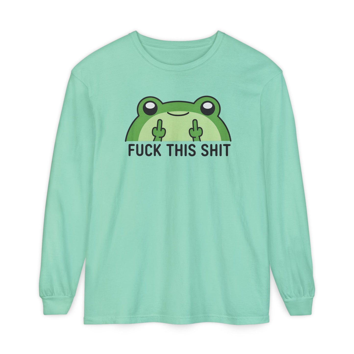 Funny Frog Graphic Long Sleeve T-Shirt, Humor Gift Shirt, Casual Everyday Wear, Unisex Tee, Birthday Gift, Sarcastic Apparel