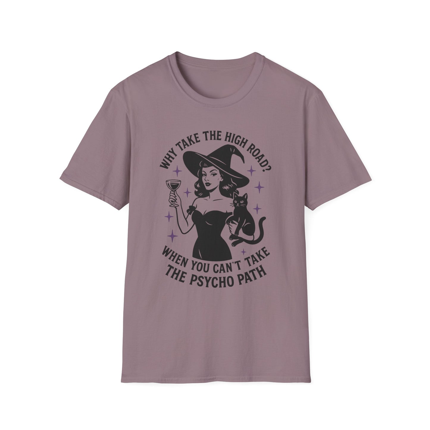 Witty Halloween T-Shirt, Funny Witch Shirt, Unisex Graphic Tee, Spooky Cat Top, Halloween Costume, Gift for Friends