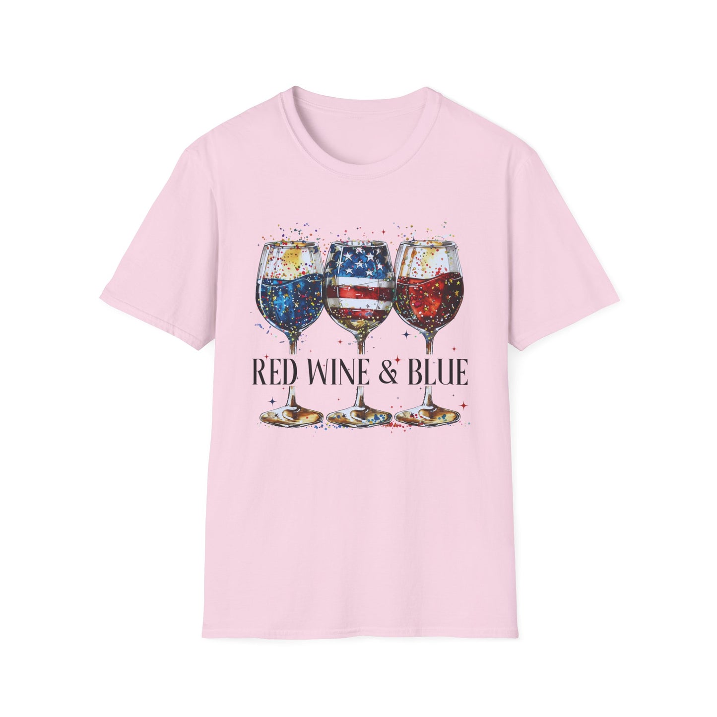 Patriotic Red Wine & Blue - T-Shirt