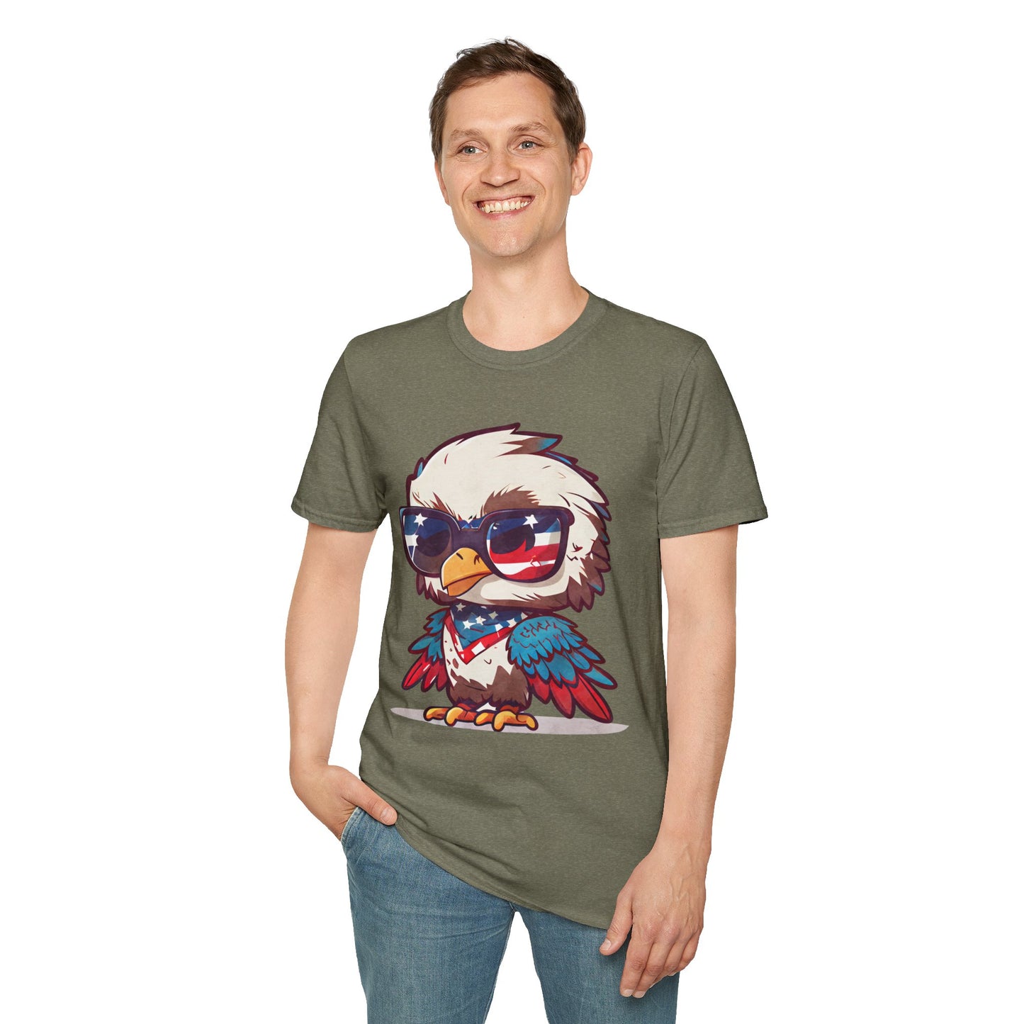 Patriotic Eagle Graphic T-Shirt