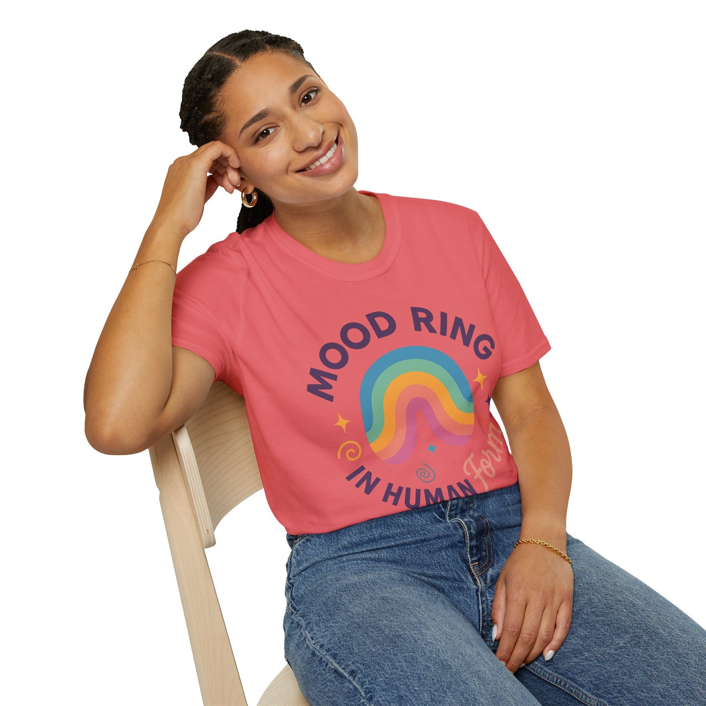 Mood Ring In Human Form - Fun & Colorful Tee for Positive Vibes