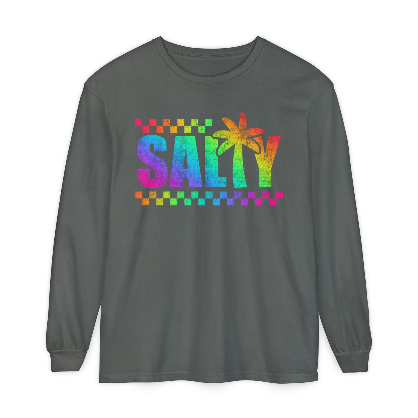 Colorful Long Sleeve T-Shirt | Summer Vibes, Beachwear, Unisex Fashion, Gift for Her/Him, Casual Wear