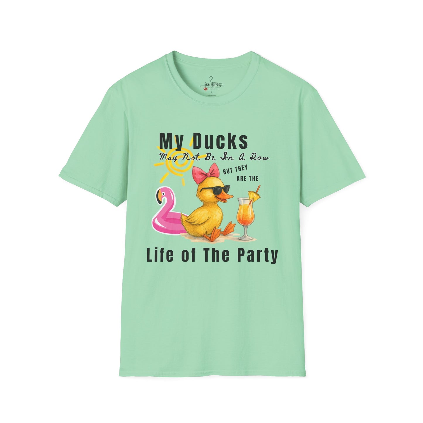 Duck - Life of The Party T-Shirt, Fun Summer Tee, Quirky Gift, Pool Party Shirt, Duck Lover Apparel