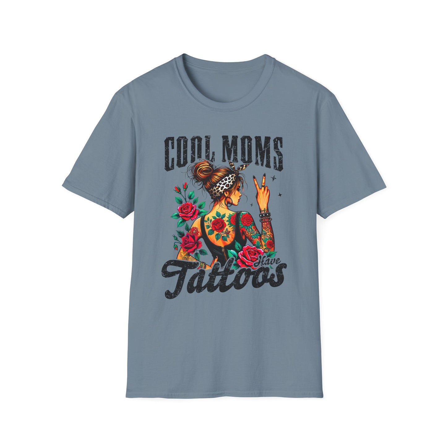 Cool Moms Tattoo Graphic T-Shirt
