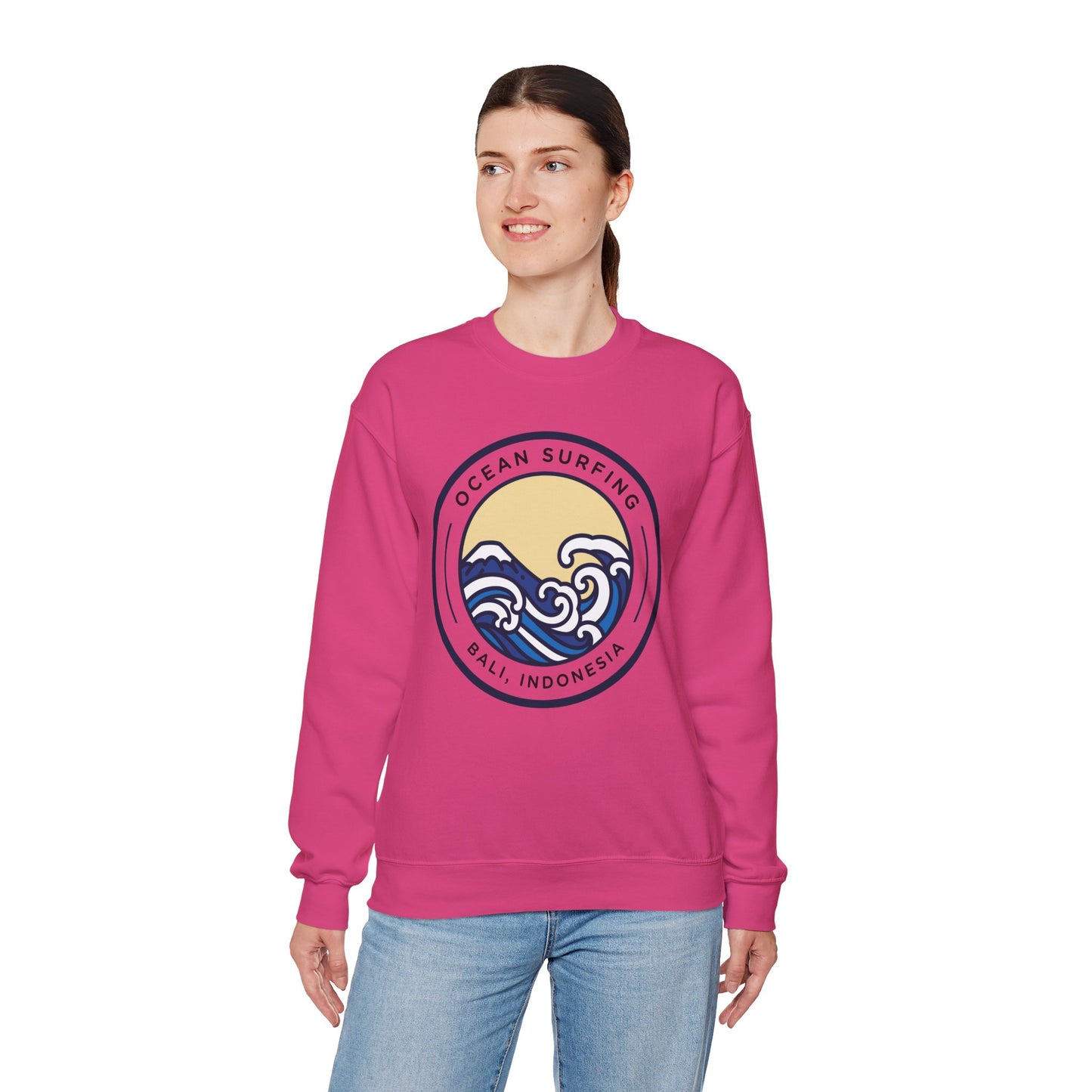 Ocean Surfing Bali Crewneck Sweatshirt - Unisex Heavy Blend
