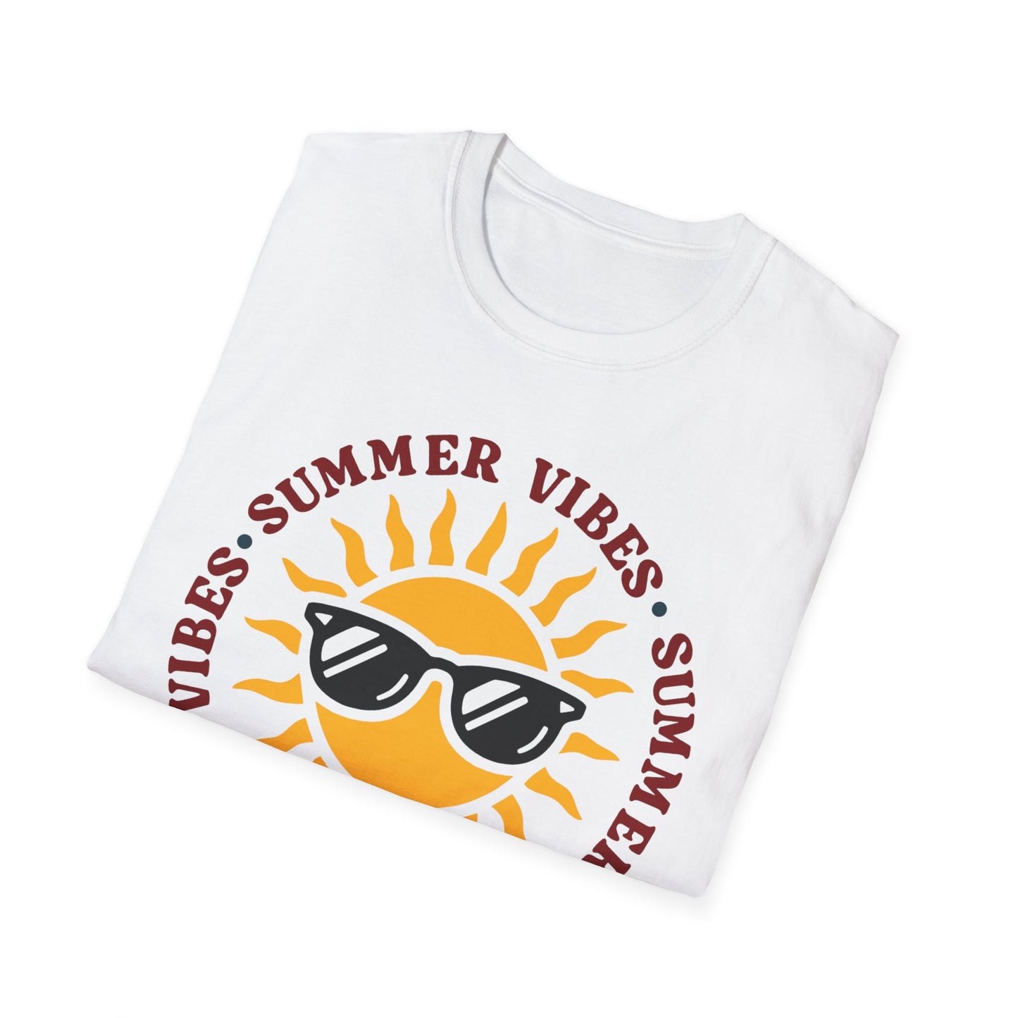 Summer Vibes – Bright Yellow Sun Tee