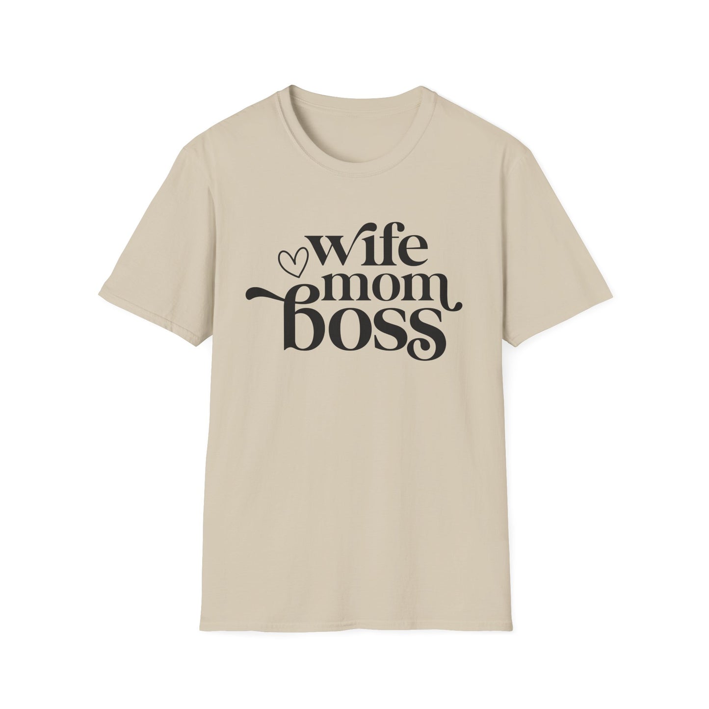 Wife Mom Boss T-Shirt, Women's Empowerment Tee, Gift for Moms, Casual Wear, Perfect for Mother's Day