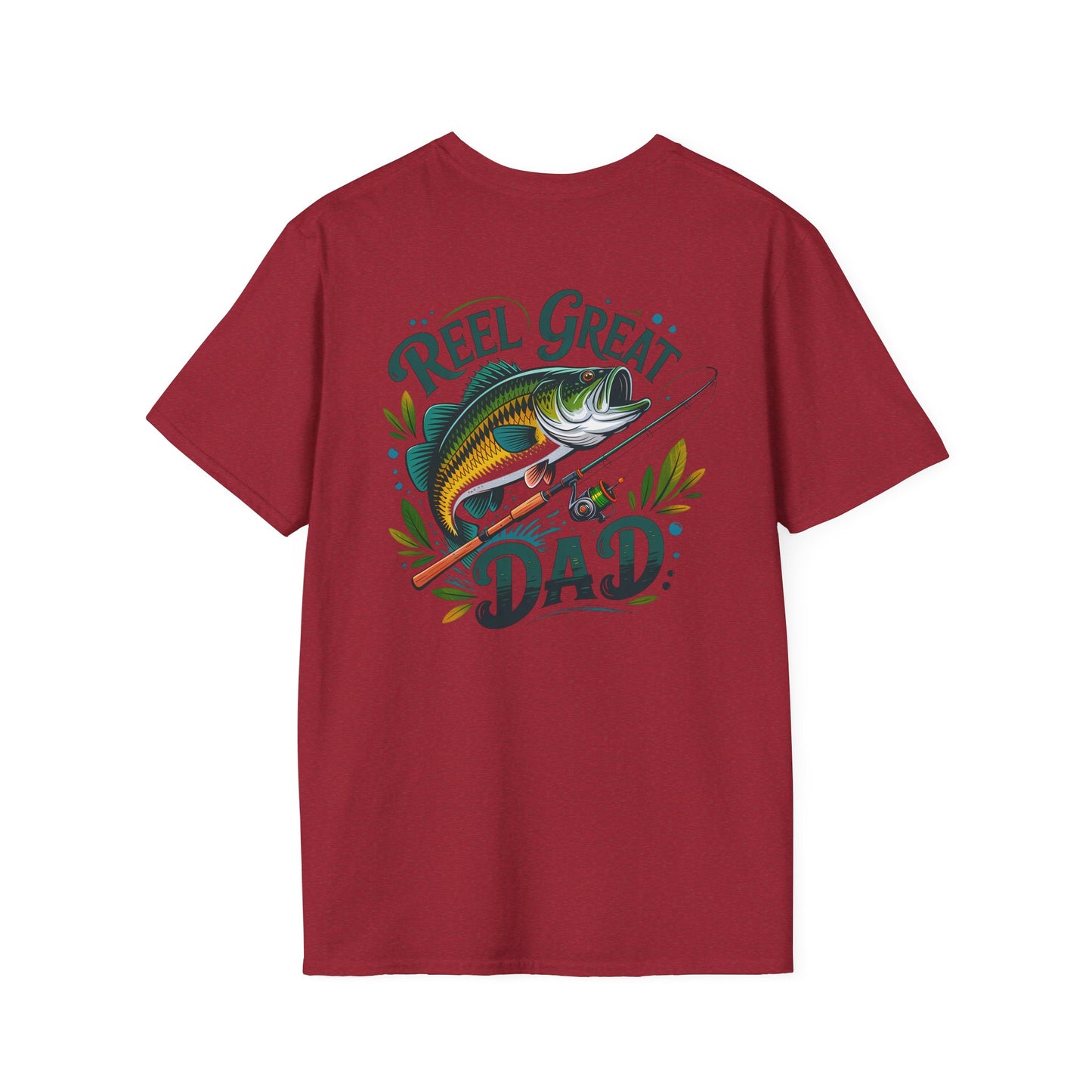 Reel Great Dad T-Shirt, Fishing Gift, Father's Day Tee, Outdoor Apparel, Casual Wear, Unisex Softstyle Shirt