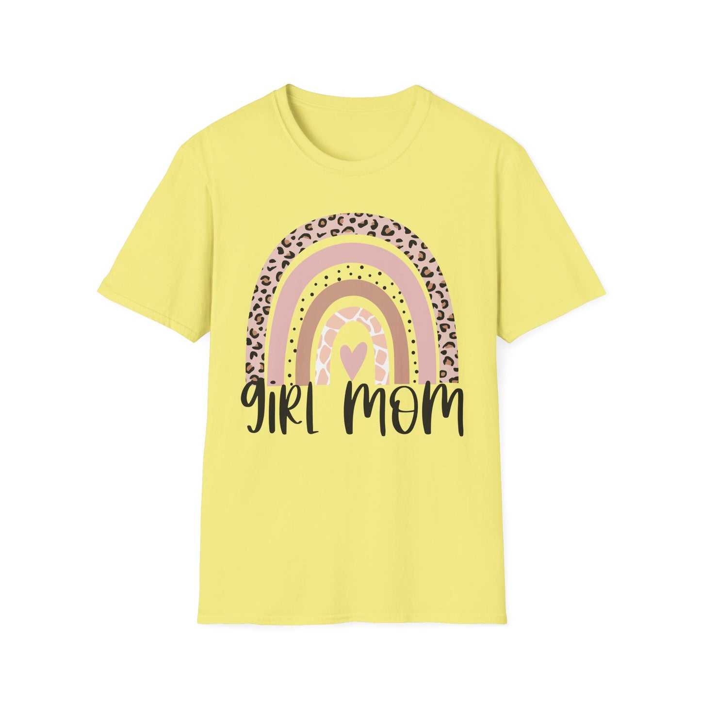 Girl Mom Rainbow T-Shirt Trendy Gift for Mother's Day