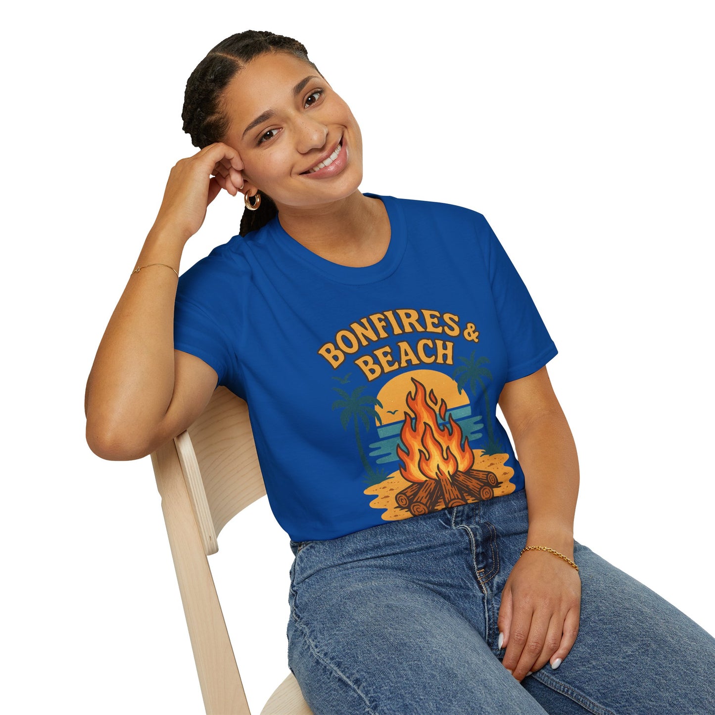 Bonfires & Beach T-Shirt β Perfect for Summer Nights