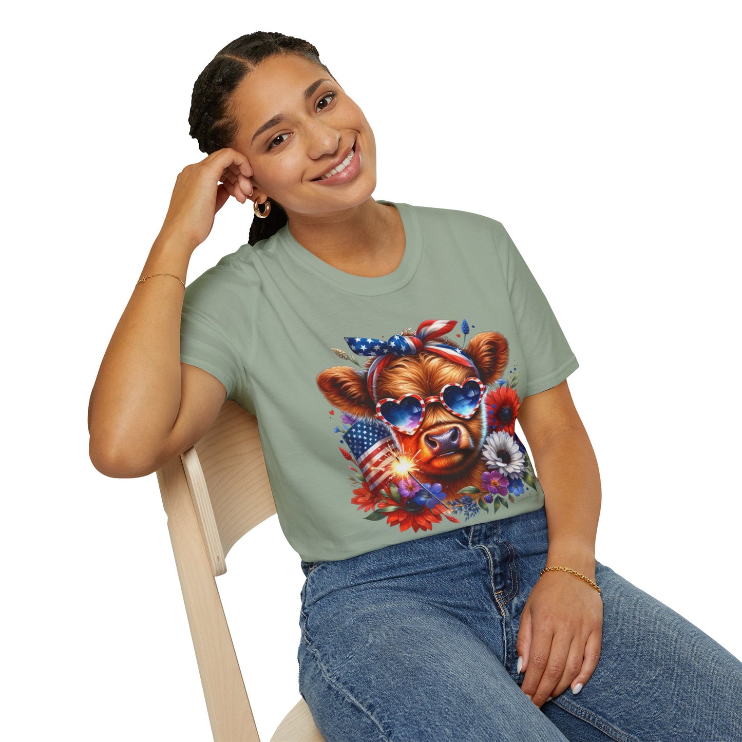 Patriotic Cow T-Shirt - for Summer Celebrations
