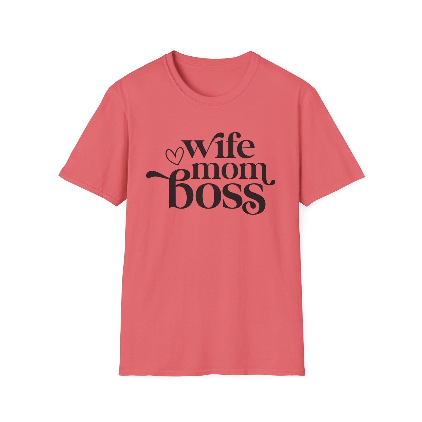 Wife Mom Boss T-Shirt, Women's Empowerment Tee, Gift for Moms, Casual Wear, Perfect for Mother's Day