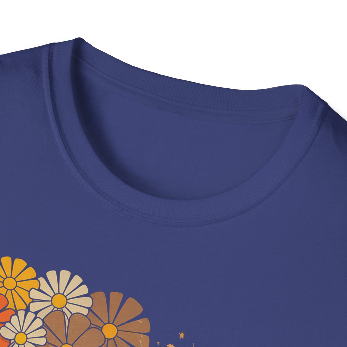 Retro Floral Smiley T-Shirt | Unisex Graphic Tee for Casual Wear, Gift for Friends, Summer Vibes, Self-Care, Birthday Present