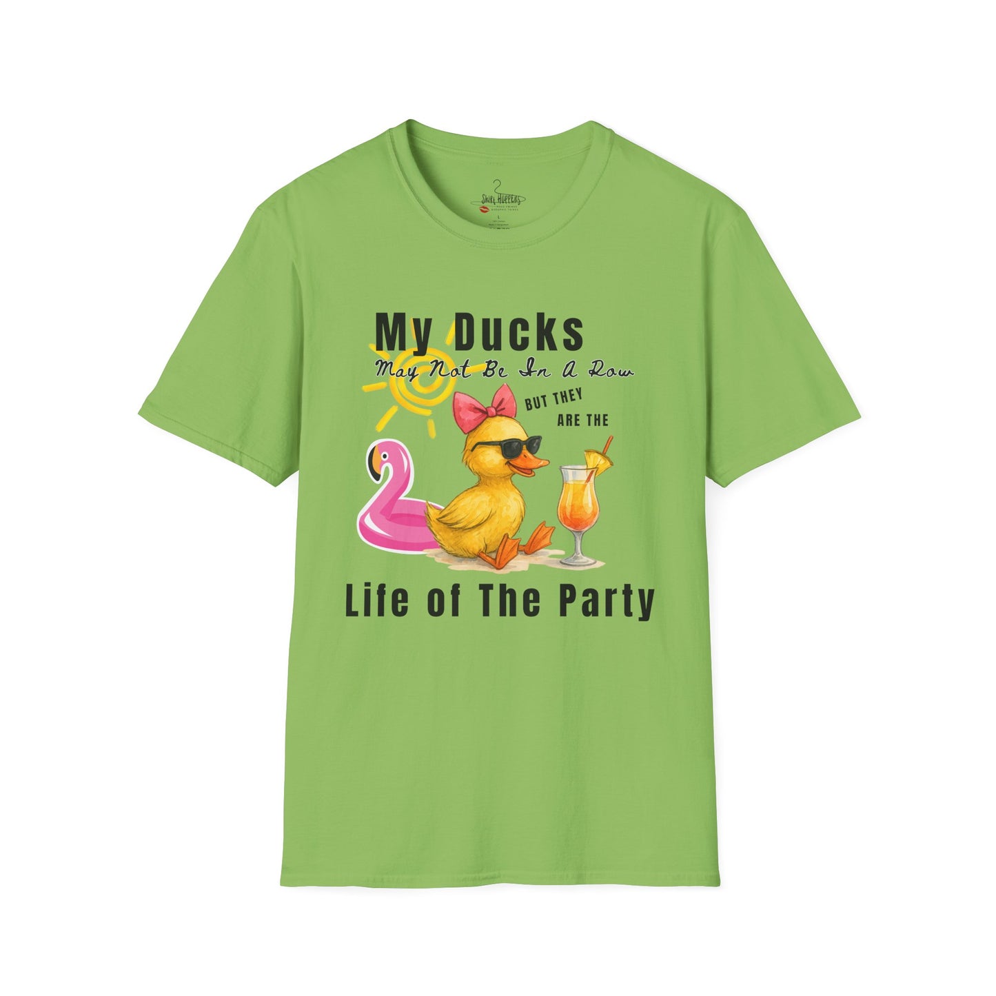 Duck - Life of The Party T-Shirt, Fun Summer Tee, Quirky Gift, Pool Party Shirt, Duck Lover Apparel