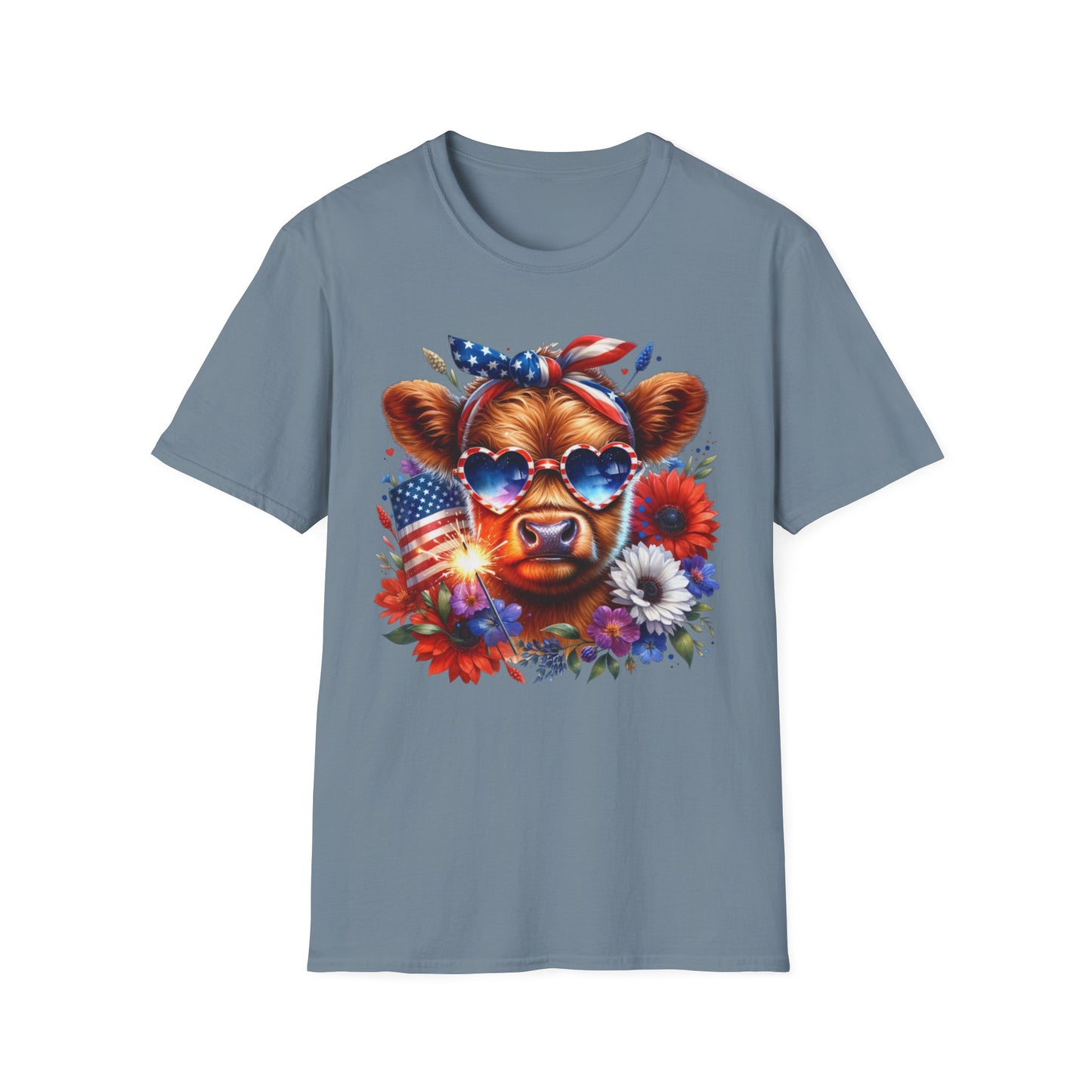 Patriotic Cow T-Shirt - for Summer Celebrations