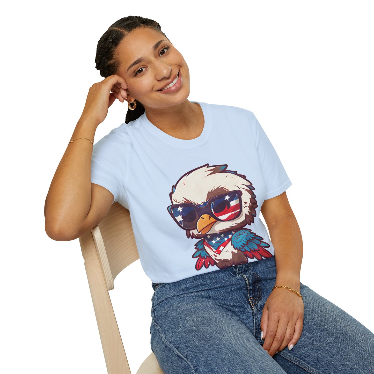 Patriotic Eagle Graphic T-Shirt