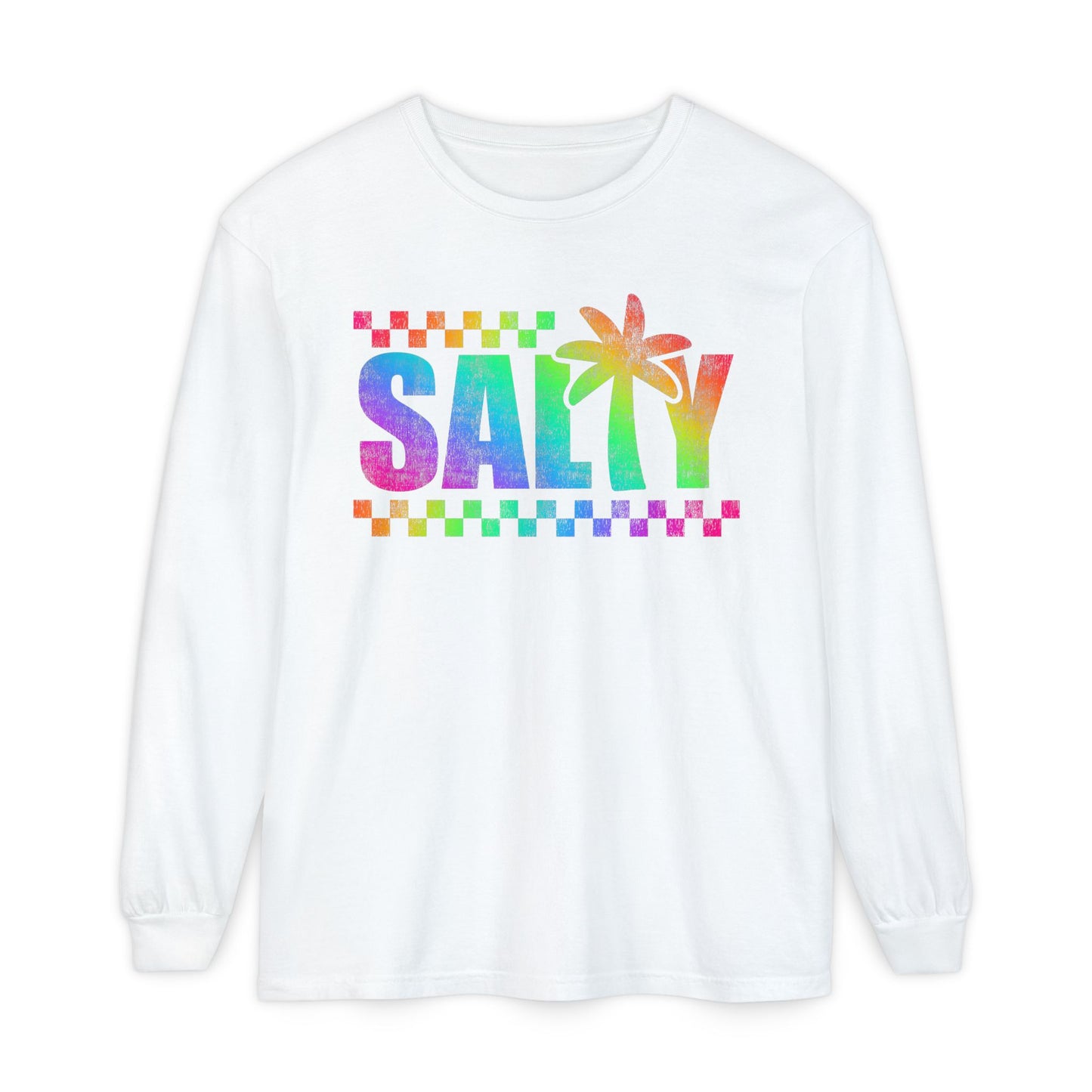 Colorful Long Sleeve T-Shirt | Summer Vibes, Beachwear, Unisex Fashion, Gift for Her/Him, Casual Wear