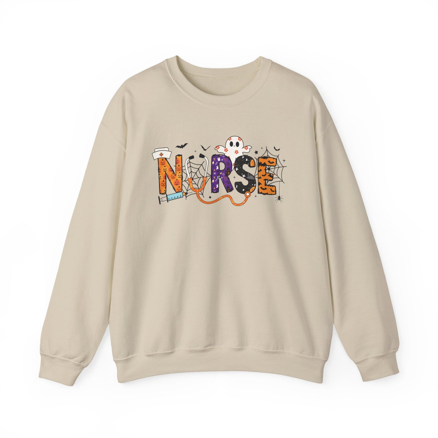 Nurse Crewneck Sweatshirt, Cozy Gift for Nurses, Nursing Appreciation, Halloween Sweatshirt, Medical Humor Apparel, Nurse Shirt