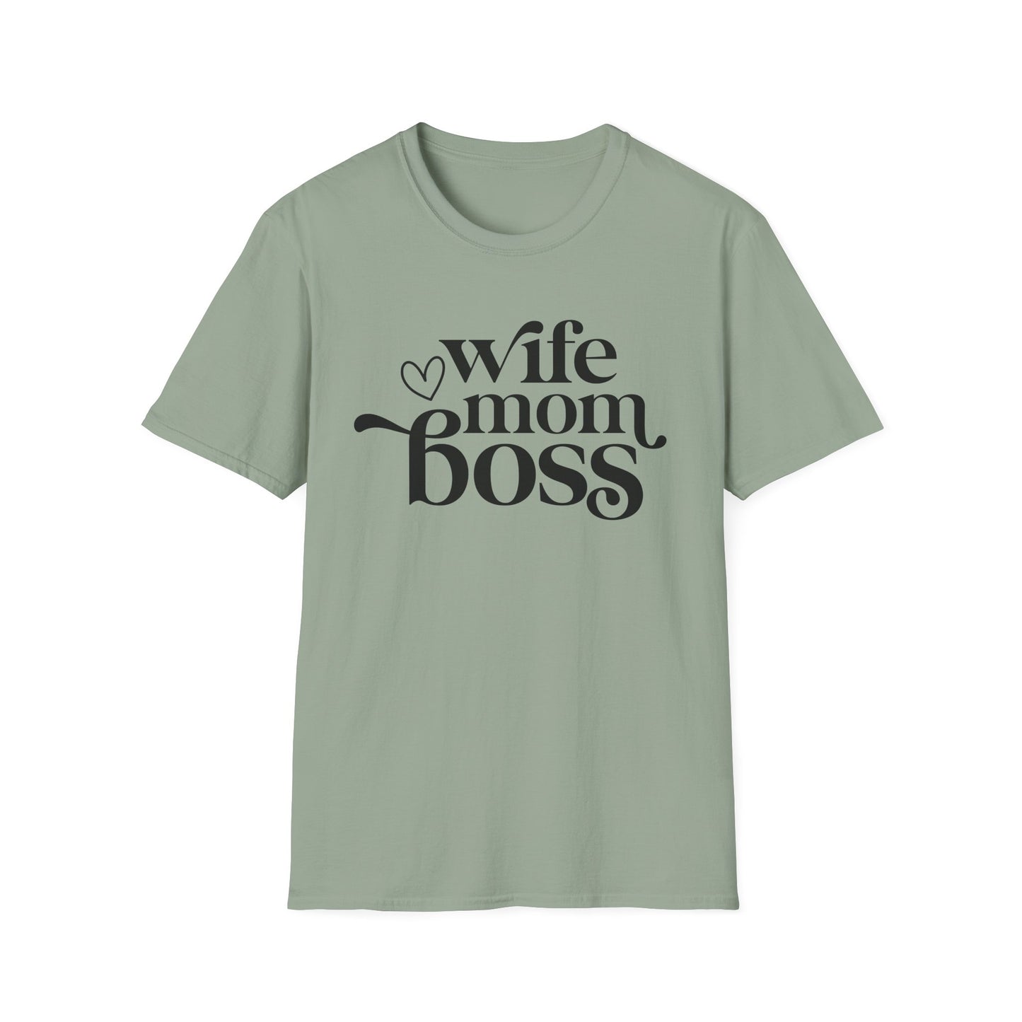 Wife Mom Boss T-Shirt, Women's Empowerment Tee, Gift for Moms, Casual Wear, Perfect for Mother's Day
