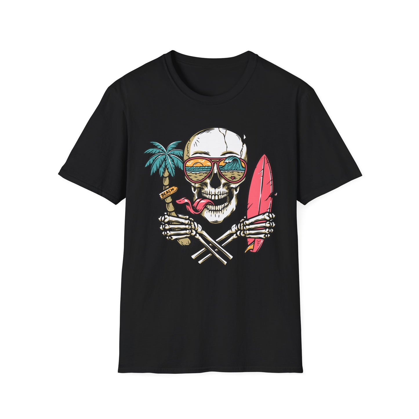 Beach Skull Graphic T-Shirt