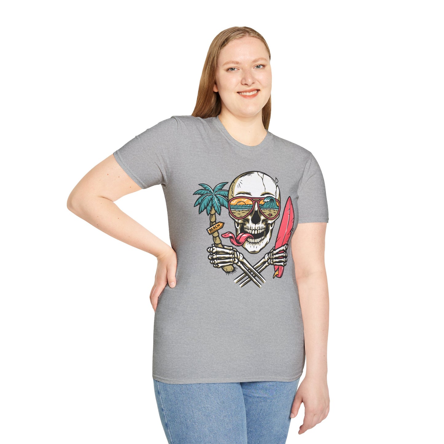 Beach Skull Graphic T-Shirt