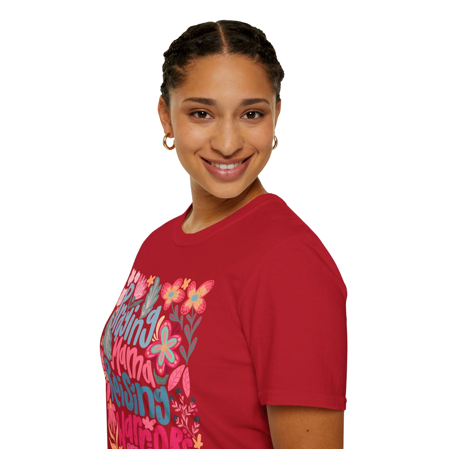 Praying Mama Raising Warriors T-Shirt | Unisex Softstyle Tee for Moms