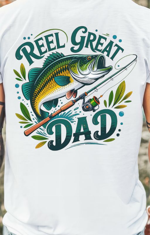 Reel Great Dad T-Shirt, Fishing Gift, Father's Day Tee, Outdoor Apparel, Casual Wear, Unisex Softstyle Shirt