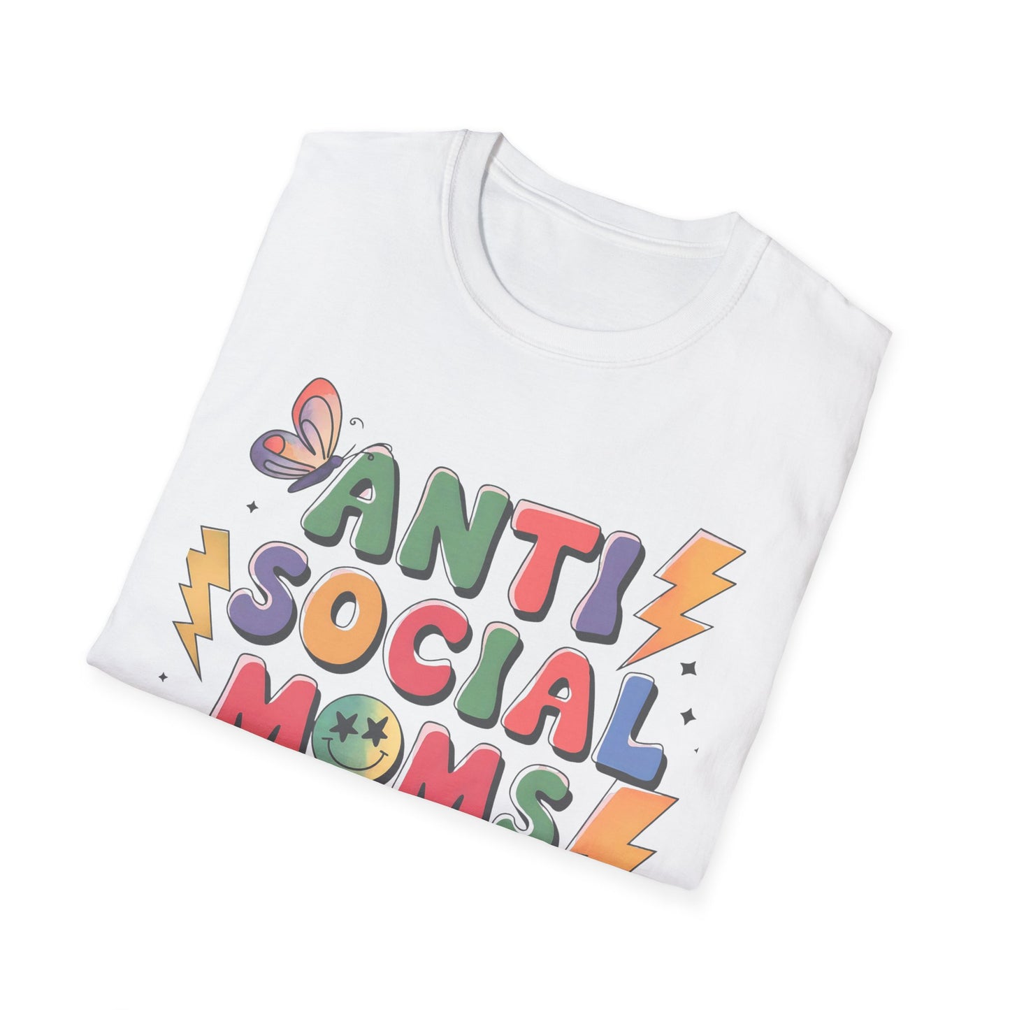 Anti Social Moms Club - Trendy Graphic Tee for Moms